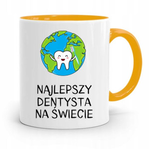 Kubek Żółty Prezent Dentysty Najlepszy Na Świecie