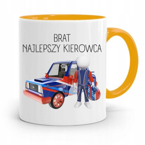 Kubek Żółty Prezent Dla Brata Najlepszy Kierowca