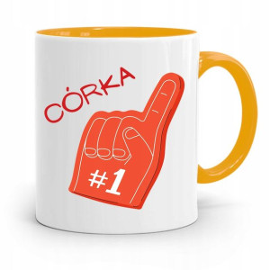 Kubek Żółty Prezent Dla Córki Córka Numer Jeden