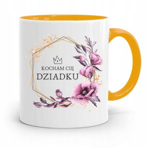 Kubek Żółty Prezent Dla Dziadka Kocham Cię Dziadku