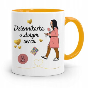 Kubek Żółty Prezent Dla Dziennikarza Reportera