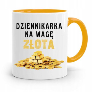 Kubek Żółty Prezent Dla Dziennikarza Reportera