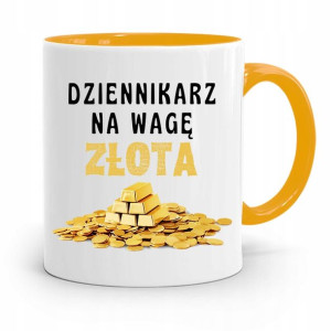 Kubek Żółty Prezent Dla Dziennikarza Reportera