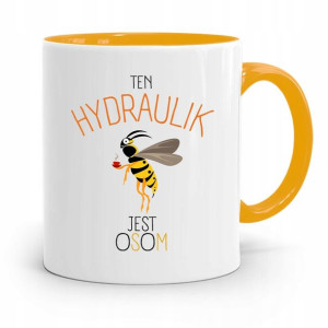 Kubek Żółty Prezent Dla Hydraulika Jest Osom