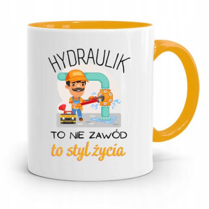 Kubek Żółty Prezent Dla Hydraulika To Styl Życia