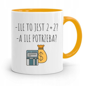 Kubek Żółty Prezent Dla Księgowej Księgowego