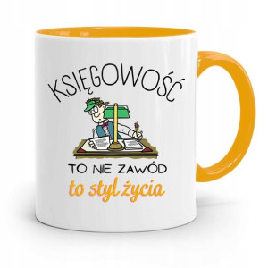 Kubek Żółty Prezent Dla Księgowej Księgowego