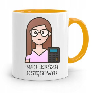 Kubek Żółty Prezent Dla Księgowej Księgowego