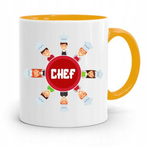 Kubek Żółty Prezent Dla Kucharza Kucharki Chef