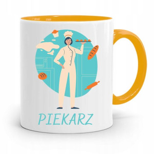 Kubek Żółty Prezent Dla Kucharza Kucharki Piekarz