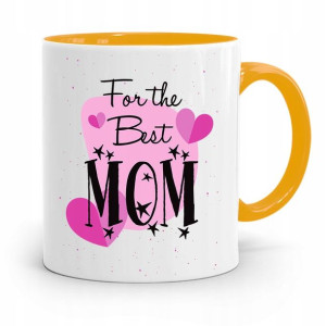 Kubek Żółty Prezent Dla Mamy For The Best Mom