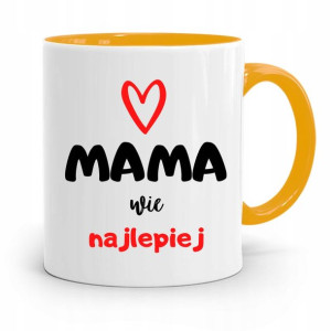 Kubek Żółty Prezent Dla Mamy Mama Wie Najlepiej