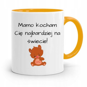 Kubek Żółty Prezent Dla Mamy Mamo Kocham Cię