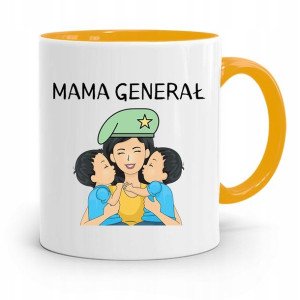 Kubek Żółty Prezent Dla Mamy Matki Mama Generał