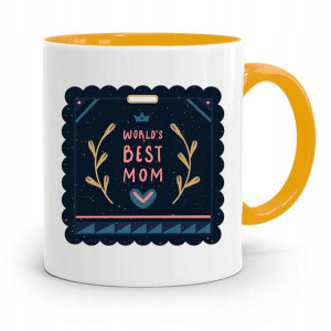 Kubek Żółty Prezent Dla Mamy Matki Mamusi Best Mom