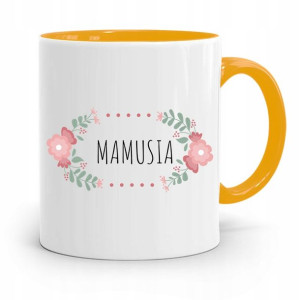 Kubek Żółty Prezent Dla Mamy Matki Mamusia