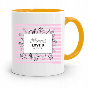 Kubek Żółty Prezent Dla Mamy Matki Mommy Love U
