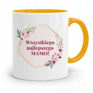 Kubek Żółty Prezent Dla Mamy Najlepszego Mamo!