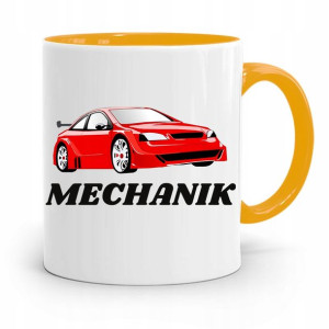 Kubek Żółty Prezent Dla Mechanika Mechanik