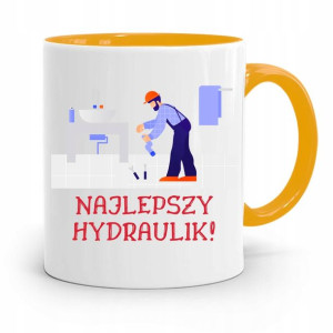 Kubek Żółty Prezent Dla Najlepszego Hydraulika