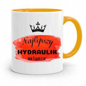 Kubek Żółty Prezent Dla Najlepszego Hydraulika