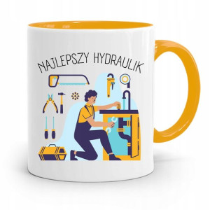 Kubek Żółty Prezent Dla Najlepszego Hydraulika