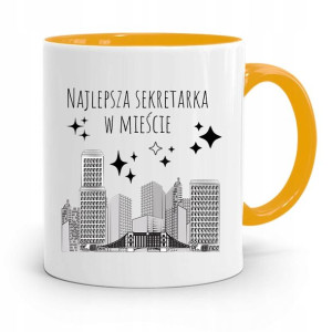 Kubek Żółty Prezent Dla Sekretarki Najlepsza