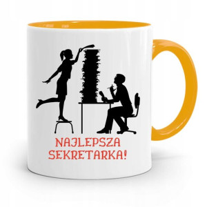 Kubek Żółty Prezent Dla Sekretarki Najlepsza