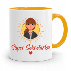 Kubek Żółty Prezent Dla Sekretarki Super Secretary
