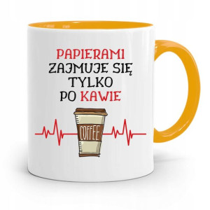 Kubek Żółty Prezent Dla Sekretarki Tylko Po Kawie