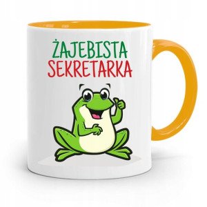 Kubek Żółty Prezent Dla Sekretarki Żajebista