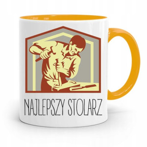 Kubek Żółty Prezent Dla Stolarza Najlepszy Stolarz