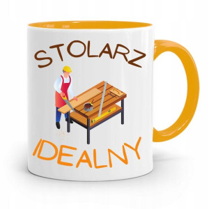 Kubek Żółty Prezent Dla Stolarza Stolarz Idealny