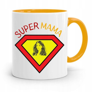 Kubek Żółty Prezent Dla Super Mamy Matki Mamusi