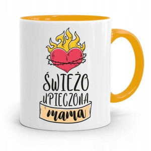 Kubek Żółty Prezent Dla Świeżo Upieczonej Mamy