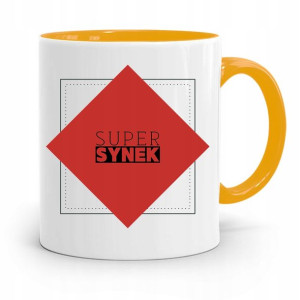 Kubek Żółty Prezent Dla Syna Dziecka Super Synek