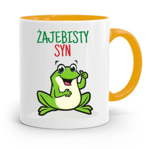 Kubek Żółty Prezent Dla Syna Dziecko Żajebisty Syn