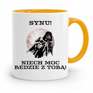 Kubek Żółty Prezent Dla Syna Niech Moc Będzie Z Tb