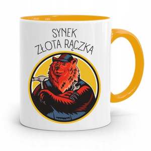 Kubek Żółty Prezent Dla Syna Synek Złota Rączka