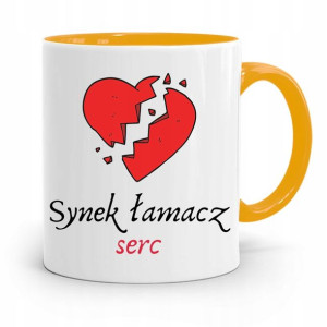 Kubek Żółty Prezent Dla Syna Synek Łamacz Serc