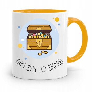 Kubek Żółty Prezent Dla Syna Taki Syn To Skarb