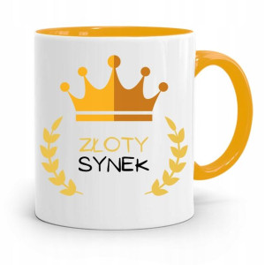 Kubek Żółty Prezent Dla Syna Złoty Synek