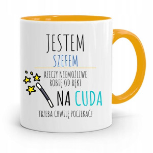Kubek Żółty Prezent Dla Szefa Jestem Szefem