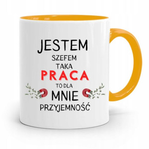 Kubek Żółty Prezent Dla Szefa Jestem Szefem