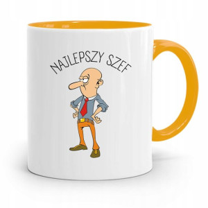 Kubek Żółty Prezent Dla Szefa Najlepszy Szef