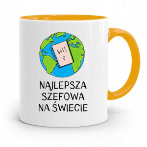 Kubek Żółty Prezent Dla Szefa Najlepszy Szefowa