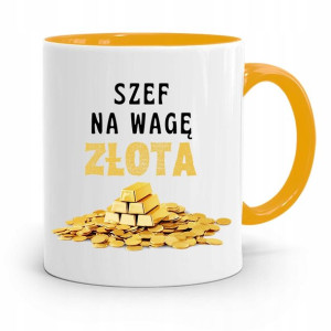 Kubek Żółty Prezent Dla Szefa Szef Na Wagę Złota