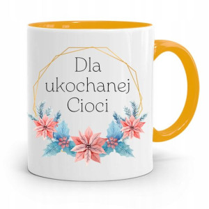 Kubek Żółty Prezent Dla Ukochanej Cioci Ciotki