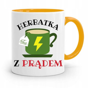 Kubek Żółty Prezent Elektryka Herbatka Z Prądem