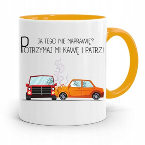 Kubek Żółty Prezent Mechanika Ja Tego Nie Naprawię